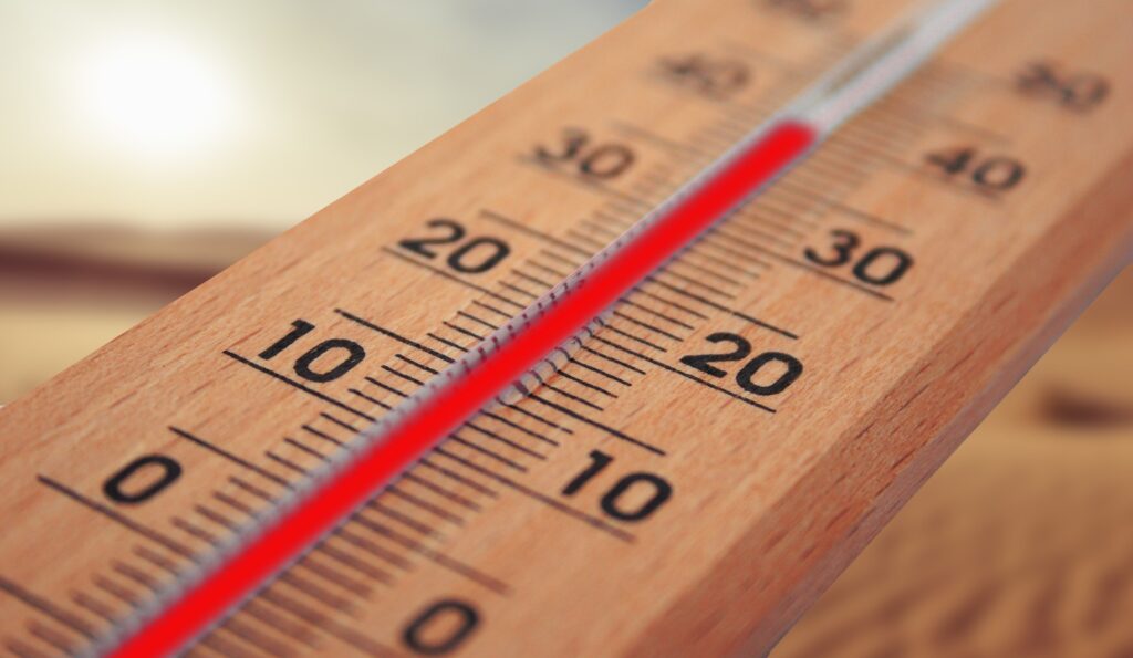 Bilden visar en termometer